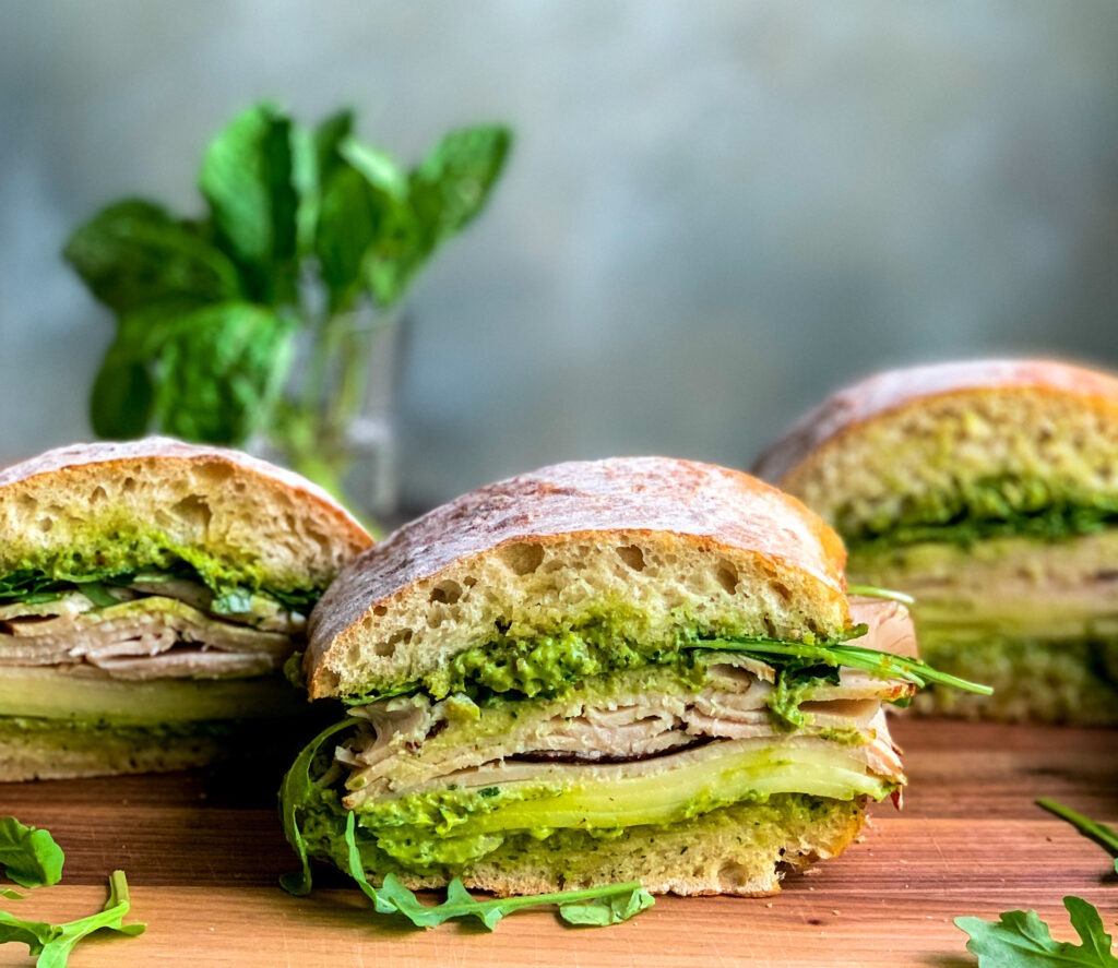 Pesto Turkey Deli Sandwich