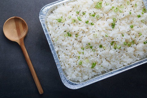 White Rice Tray