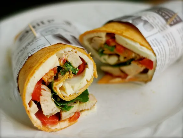 Individual Chicken Caprese Wrap